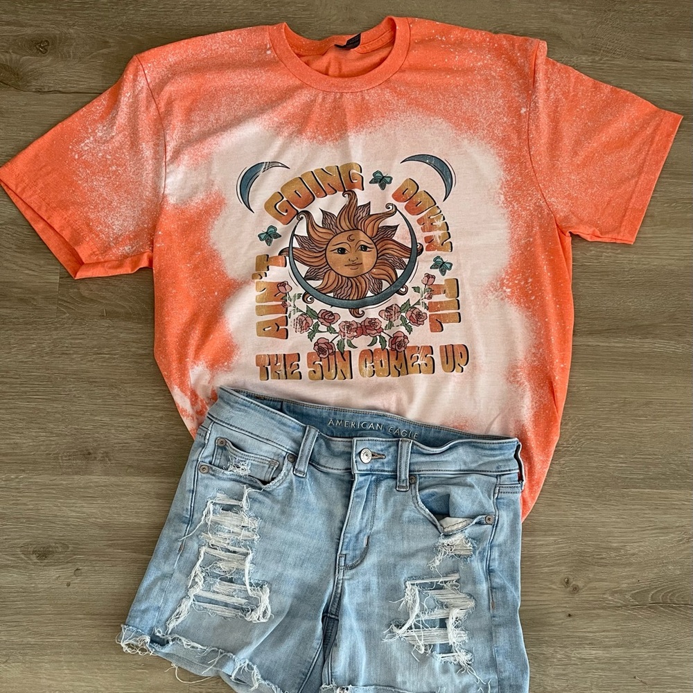 New Gildan  sublimated bleached shirt.